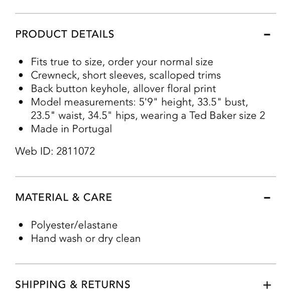 Ted Baker Emmalie Hampton Black & Multicolored Floral Scalloped Top - Small - Picture 14 of 16